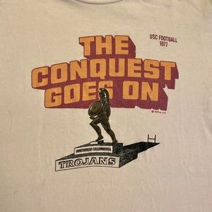 COPY - Vintage USC Football Tee from the 70s M great gift